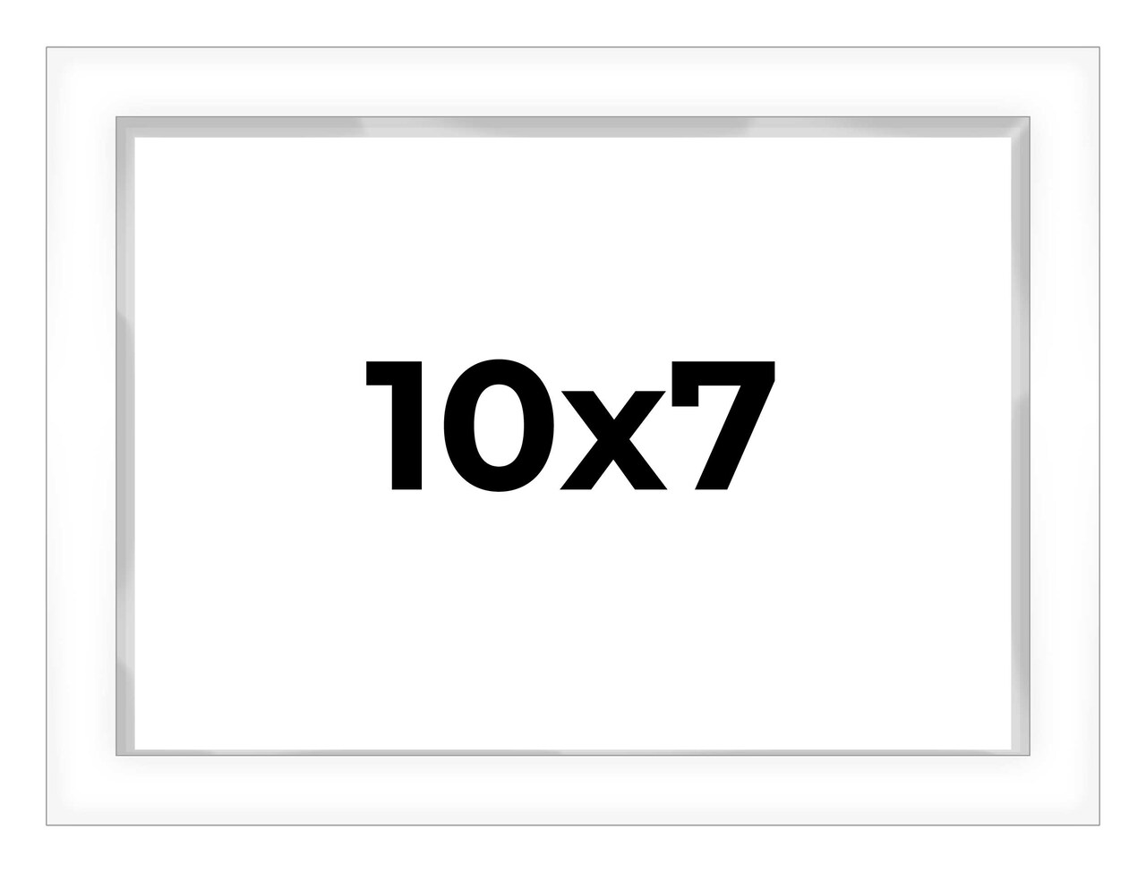 10x7 Shadow Box 3/4" Depth White Picture Frame - UV Acrylic, Backing, Hanging Hardware